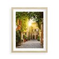 Plakat w ramie 40x50 - Malownicza Wędrówka - uliczka, perspektywa - rama drewno