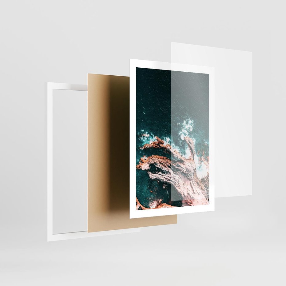 Plakat w ramie 50x70 - Morze w Perspektywie - morze, ocean - rama biała