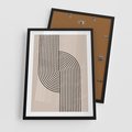 Plakat w ramie 50x70 - Puls Abstrakcji - abstrakcyjne linie, geometria - rama czarna