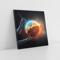 Obraz na płótnie 80x80 - Nieznane przestrzenie - planeta, kosmos