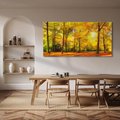 Obraz na płótnie 100x50 - Urok jesiennego lasu - las, drzewa