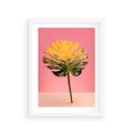 Plakat w ramie 30x40 - Majestatyczna monstera - monstera, liść - rama biała
