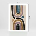 Plakat bez ramy 21x30 - Taniec Przenikających Kształtów - abstrakcyjne tęcze, kompozycja