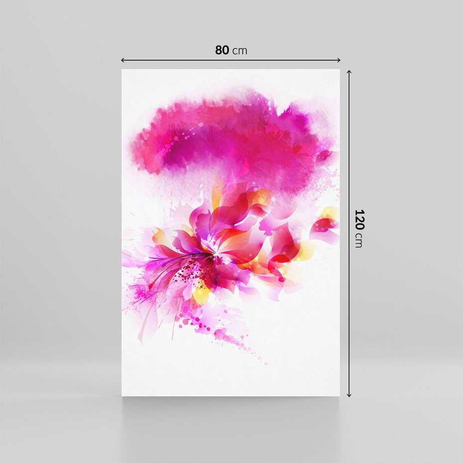 Obraz na płótnie 80x120 - Kwiaty abstrakcji - abstrakcja, kwiaty