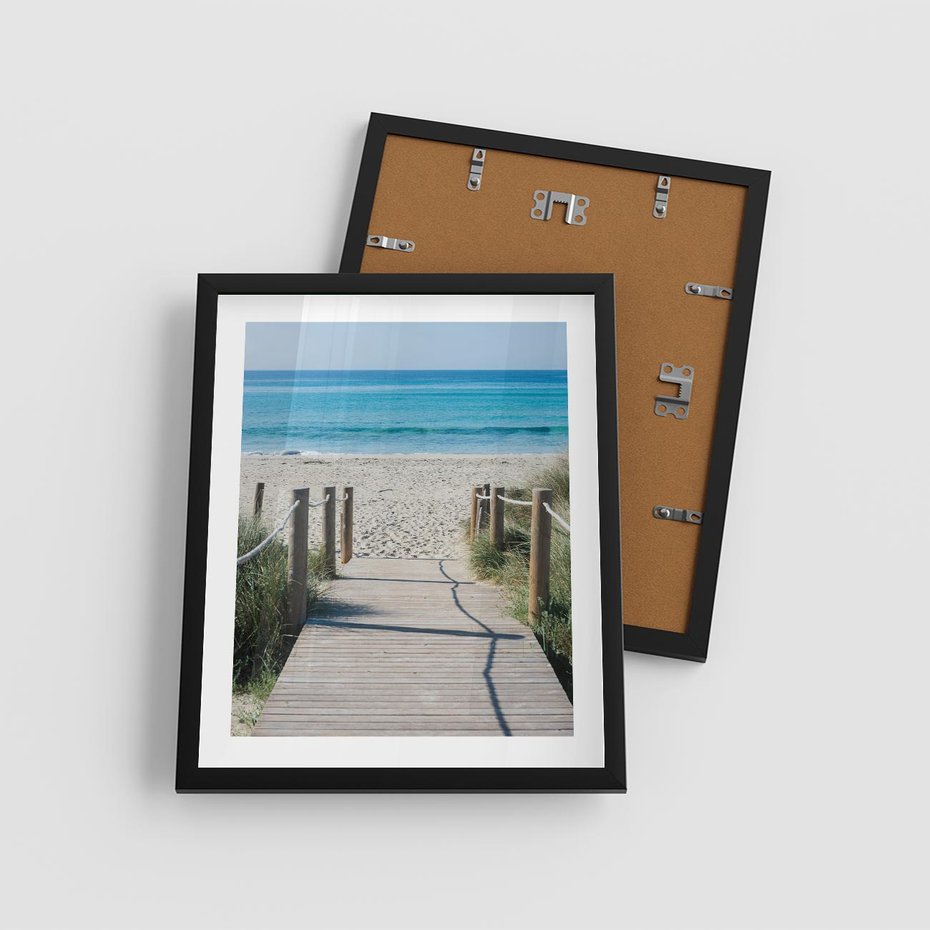 Plakat w ramie 40x50 - Żywa Natura - plaża, morze - rama czarna