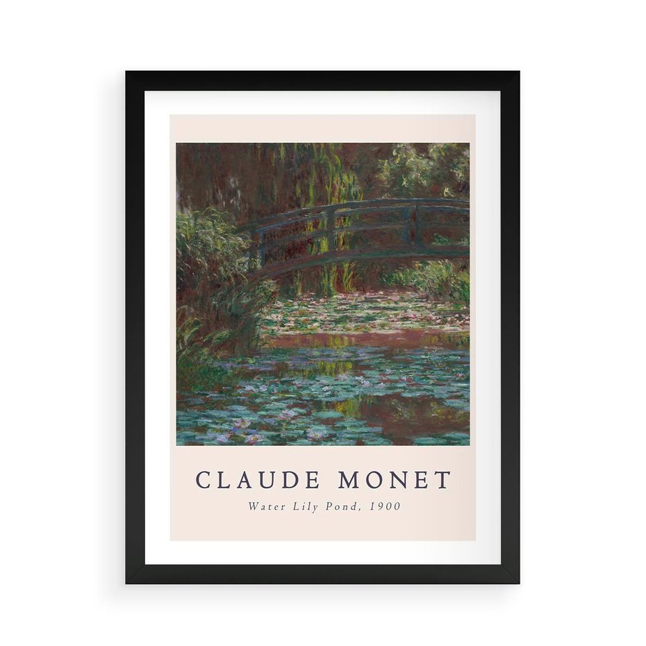 Plakat w ramie 50x70 - Sztuka i Litera - Claude Monet, reprodukcja obrazu - rama czarna