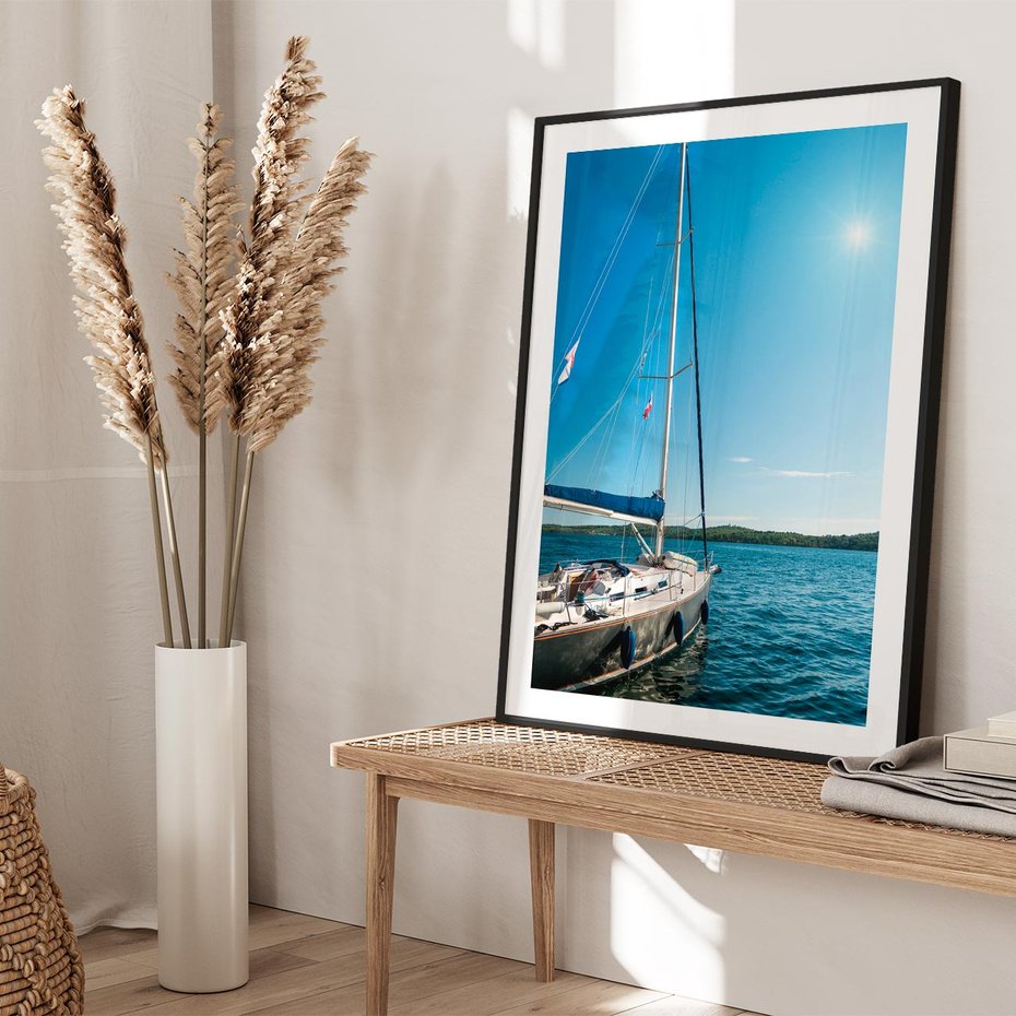 Plakat bez ramy 21x30 - Wolność na Horyzoncie - żaglowiec, morze