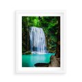 Plakat w ramie 40x50 - : Moc Natury - wodospad, rzeka - rama biała