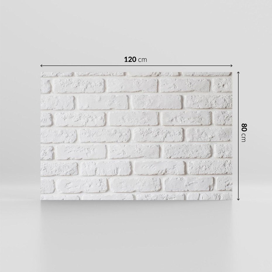Obraz na płótnie 120x80 - Wymiarowa Struktura - ściana, cegła
