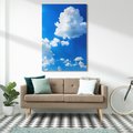 Obraz na płótnie 80x120 - Niebiańska panorama: Słońce, niebo i chmury - niebo, słońce