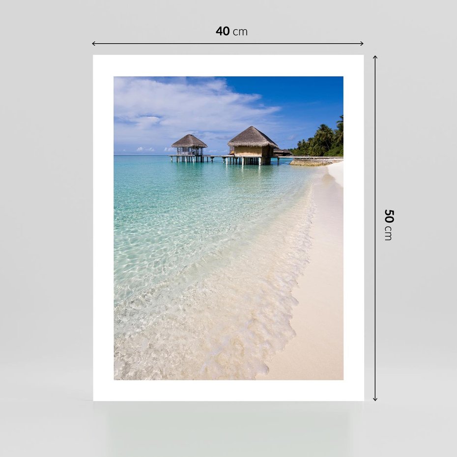 Plakat bez ramy 40x50 - Rajski klimat plaży tropikalnej - plaża, tropiki