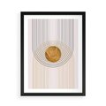 Plakat w ramie 50x70 - Złota Geometria - styl modern, złoto - rama czarna
