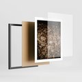 Plakat w ramie 40x50 - Suchość Liści w Brązowych Tonach - suche liście jesień brąz - rama czarna