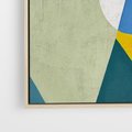 Obraz w ramie 80x80 - Taniec Subtelnych Odbić - abstrakcyjne geometryczne kształty, olejny obraz - rama drewno