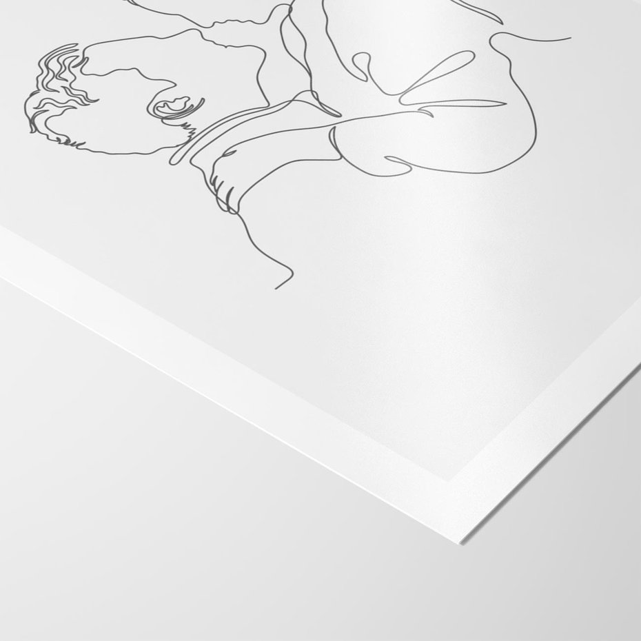 Plakat bez ramy 21x30 - Bezgraniczne Tańce - para zakochanych, kobieta i mężczyzna