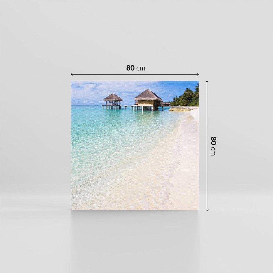 Obraz na płótnie 80x80 - Rajski klimat plaży tropikalnej - plaża, tropiki