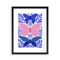 Plakat w ramie 50x70 - Delikatna Symfonia Natury - motyle, rośliny - rama czarna