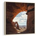 Obraz w ramie 50x50 - Magia pustynnego kanionu - pustynia, kanion - rama drewno