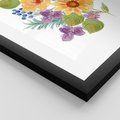 Plakat w ramie 30x40 - Kwiatowe Inspiracje - akwarelowe polne kwiaty, minimalistyczny plakat - rama czarna