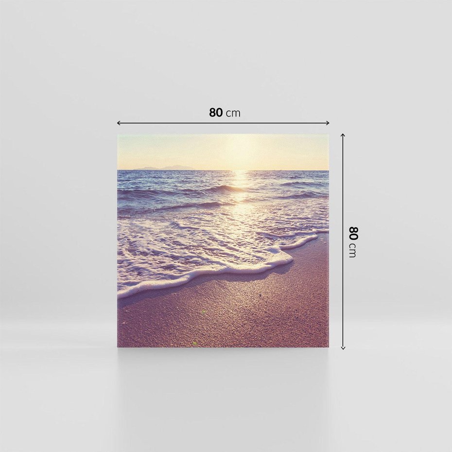 Obraz na płótnie 80x80 - Plaża: błogie chwile nad morzem - plaża, morze