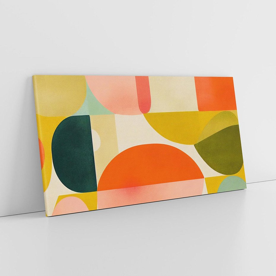 Obraz na płótnie 100x50 - Eklektyczne Oblicza - geometryczne kolorowe kształty, eksplozja kolorów