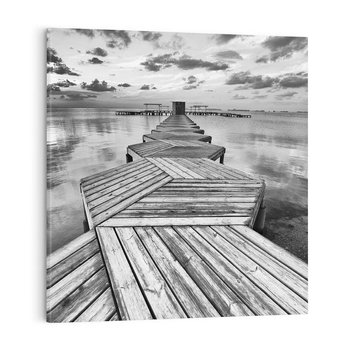 Obraz na płótnie 50x50 - Pomost nad Morzem - pomost, morze