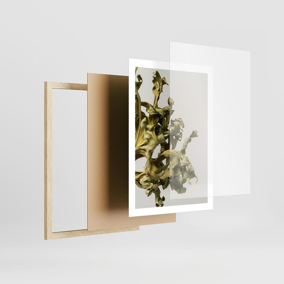 Plakat w ramie 50x70 - Odejście pory deszczowej - suche, trawy - rama drewno