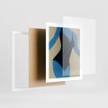 Plakat w ramie 40x50 - Zaklęta Kompozycja - abstrakcyjny plakat, nowoczesna sztuka - rama biała