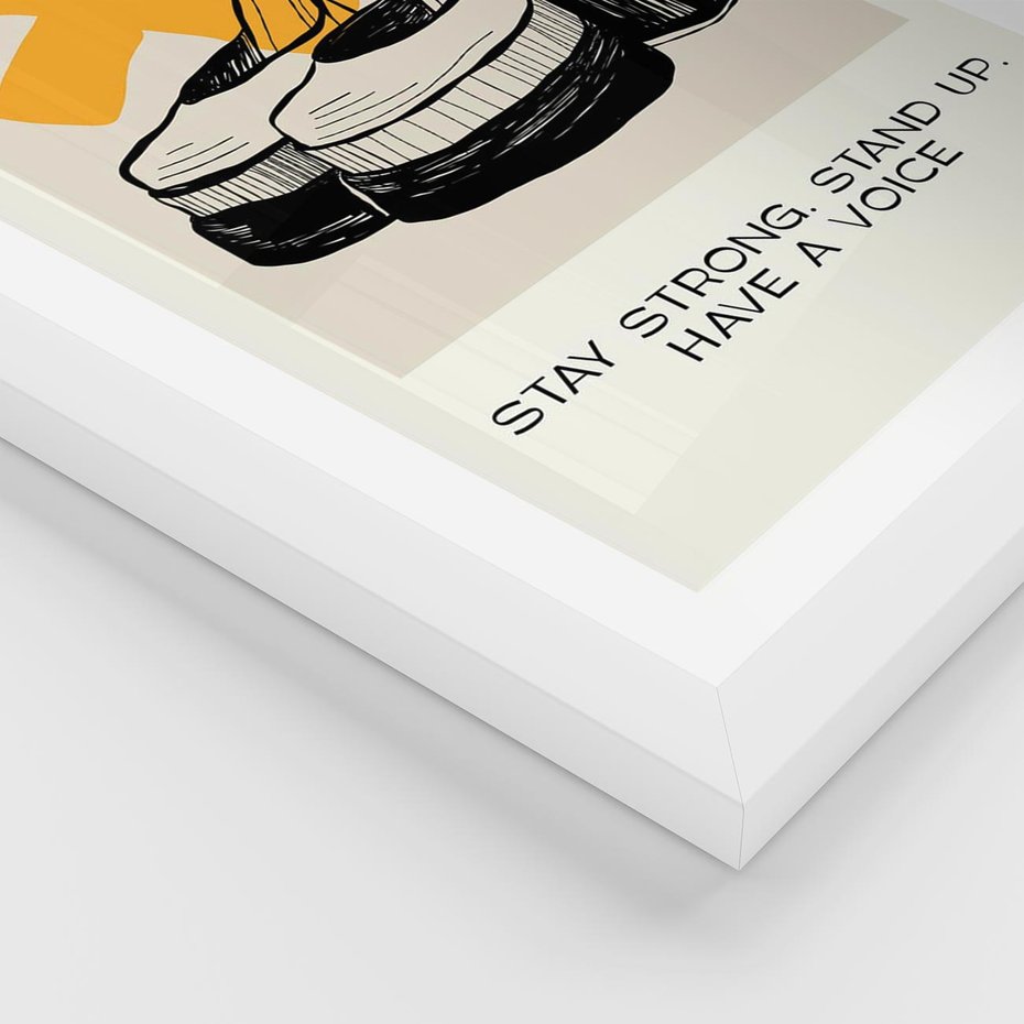 Plakat w ramie 50x70 - Kobiece Obcasy - plakat, minimalizm - rama biała