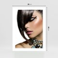 Plakat bez ramy 30x40 - Kobieca Fryzura w Ruchu - fryzura, kobieta