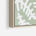 Obraz w ramie 50x50 - Oaza Zieleni - zielona abstrakcja, zgaszona zieleń - rama drewno