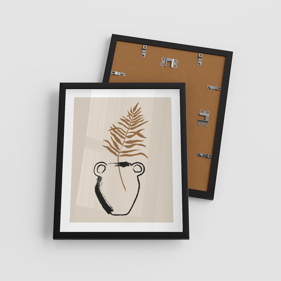 Plakat w ramie 40x50 - Wewnętrzne Opowieści - boho, nowoczesna sztuka - rama czarna