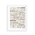 Plakat w ramie 30x40 - Kawa w Stylu Coffee - kawa, coffee - rama biała