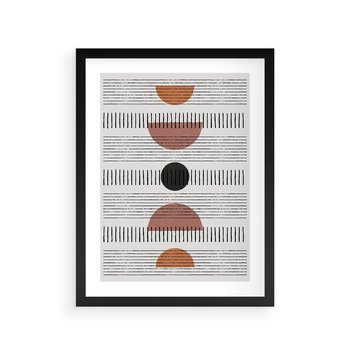 Plakat w ramie 40x50 - Plakat w Stylu Abstrakcji - geometryczna grafika, plakat - rama czarna