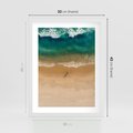 Plakat w ramie 30x40 - Oaza Relaksu - plaża, morze - rama biała