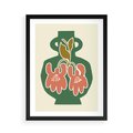 Plakat w ramie 50x70 - Kreatywne Impulsy - boho styl, wazon - rama czarna