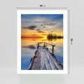 Plakat bez ramy 40x50 - Zachód słońca na pomostach - zachód, słońca