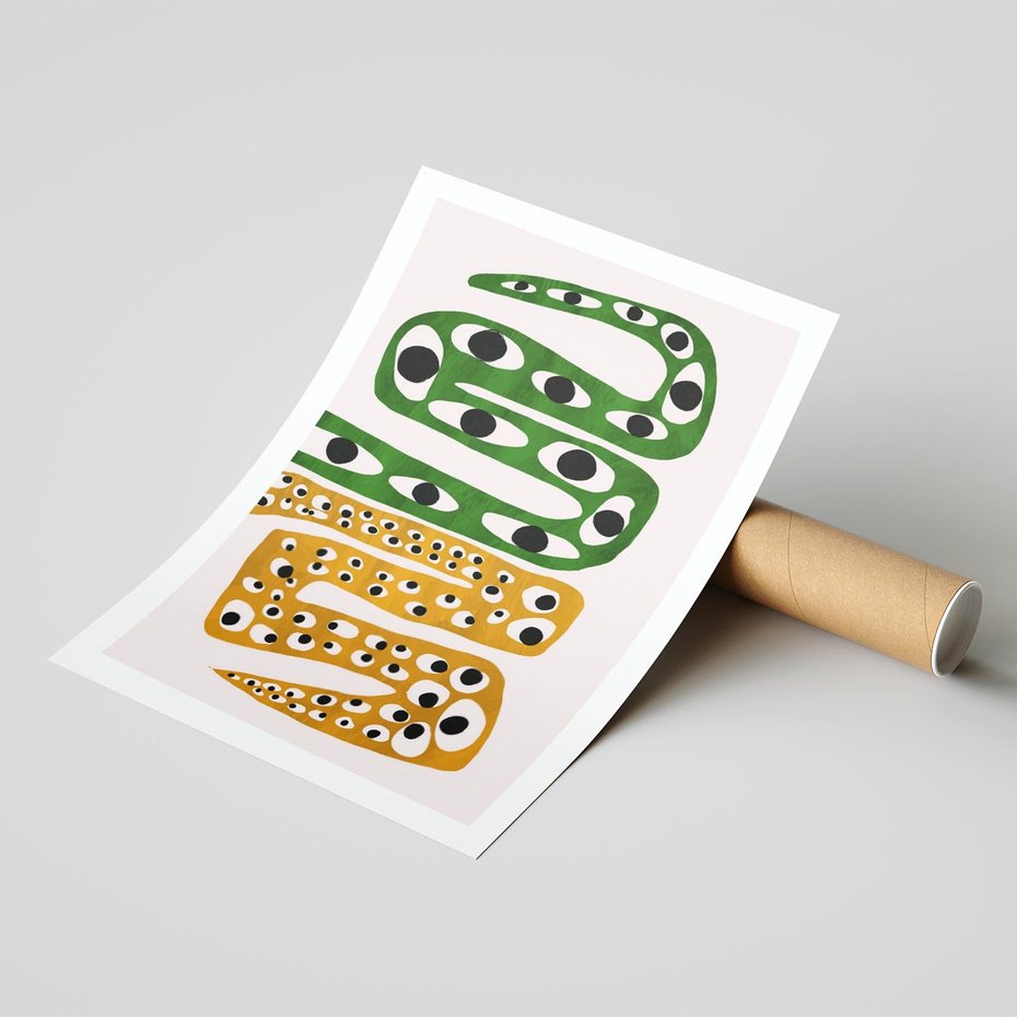 Plakat bez ramy 30x40 - Mroczne Wypaczenia - abstrakcyjny obraz, dziwne kształty