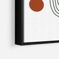 Obraz w ramie 70x100 - Kontury Harmonii - nieregularne linie, koła - rama czarna