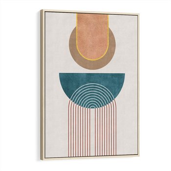 Obraz w ramie 50x70 - Odkrywanie duszy w farbach - kwiaty, pastelowe kolory - rama drewno