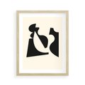 Plakat w ramie 40x50 - Tajemnicze Spektrum - abstrakcyjne kształty, geometria - rama drewno