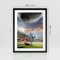 Plakat w ramie 30x40 - Ekscytacja Sportowego Świata - gol, mecz - rama czarna