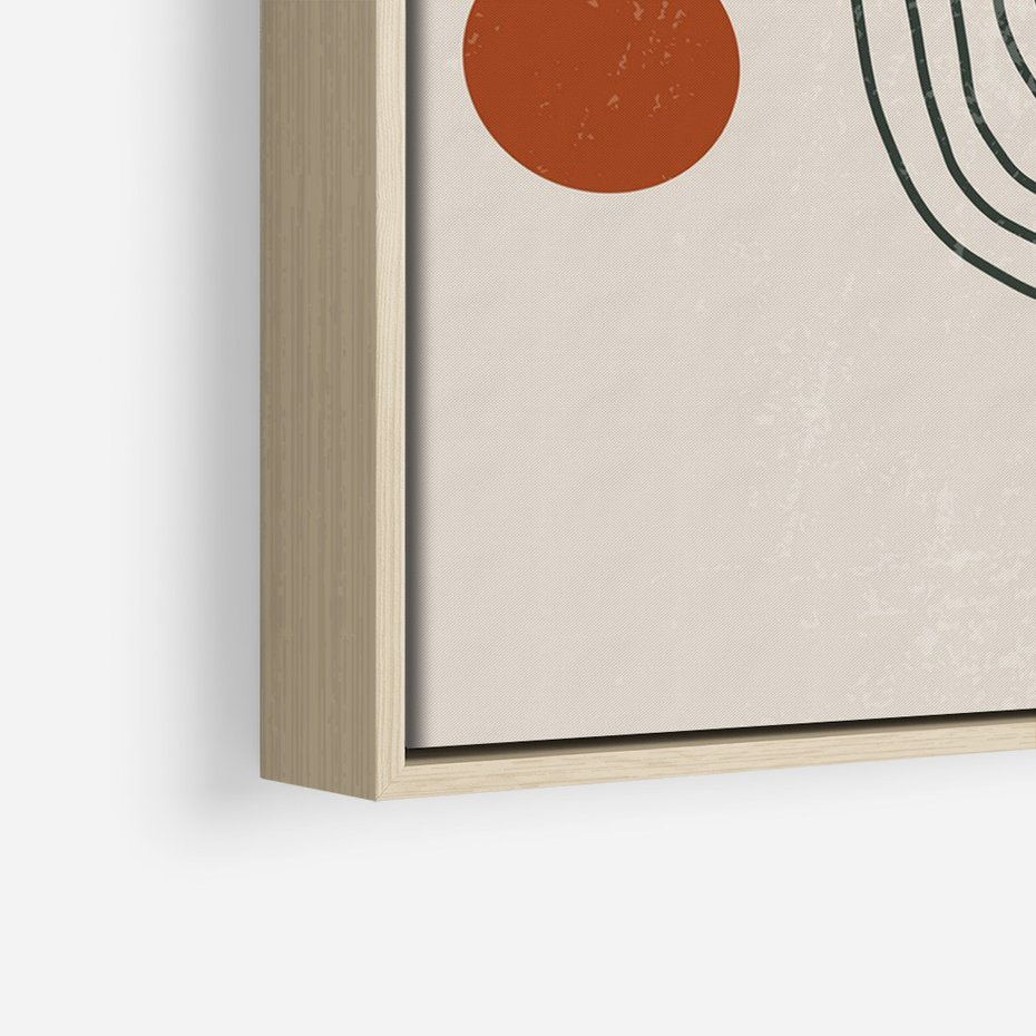 Obraz w ramie 80x120 - Czysta Refleksja - abstrakcyjna sztuka, boho kształty - rama drewno