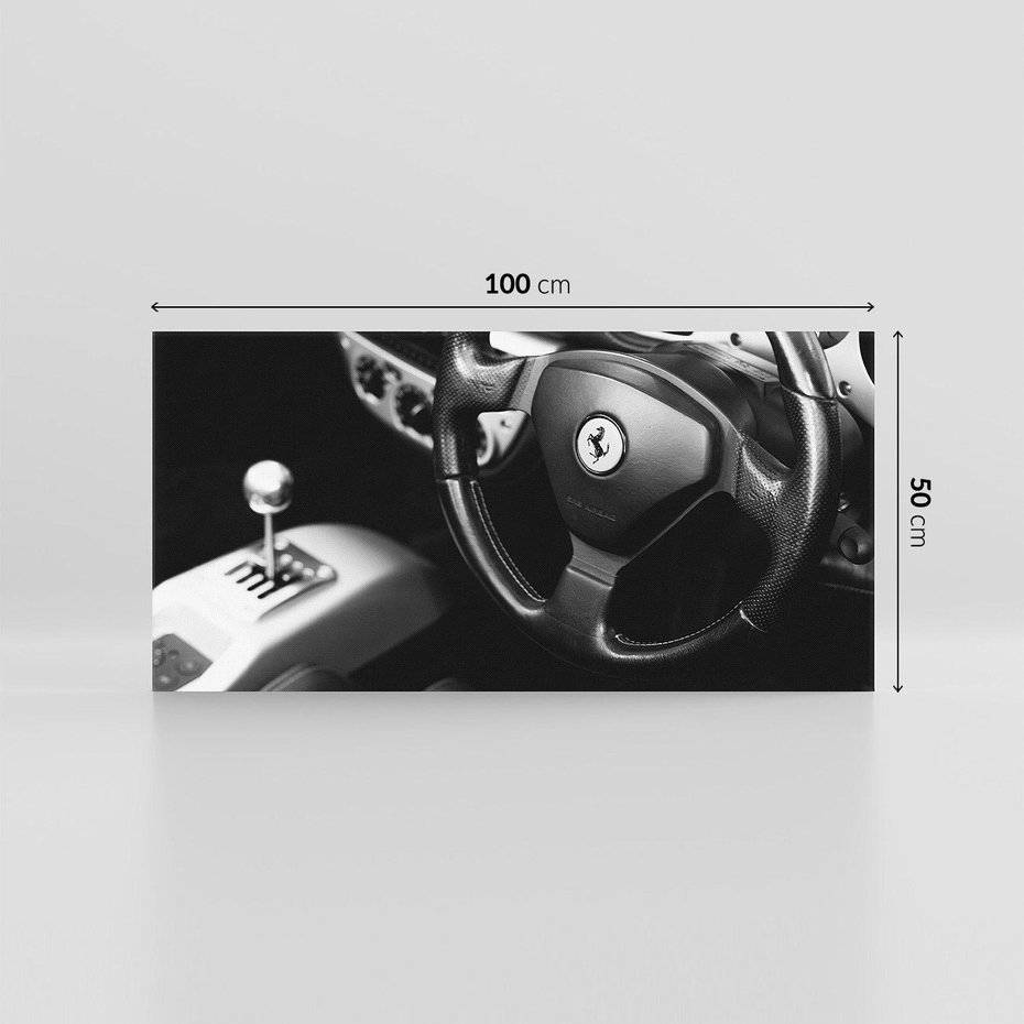 Obraz na płótnie 100x50 - Ferrari wnętrze pełne mocy - Ferrari, wnętrze