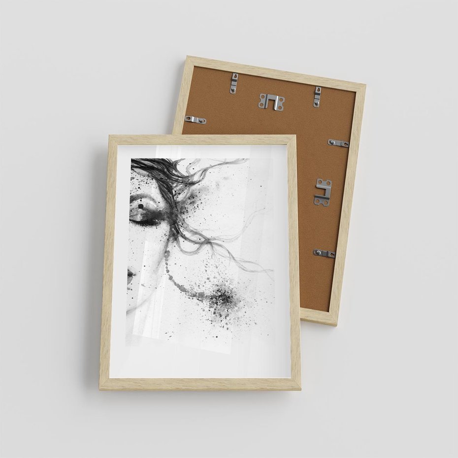 Plakat w ramie 30x40 - Eksplozja Kolorów - akwarela, abstrakcja - rama drewno