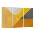 Obraz na płótnie 120x80 - Harmonia migoczących ognisk - intensywne ciepłe kolory, słoneczny żółty