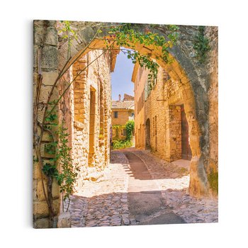 Obraz na płótnie 40x40 - Malownicza uliczka w perspektywie - uliczka, perspektywa