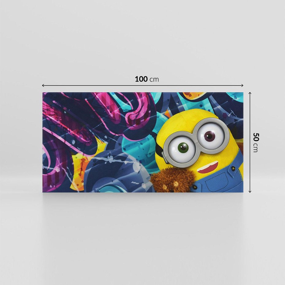 Obraz na płótnie 100x50 - Świat minionków w graffiti - minionek, graffiti
