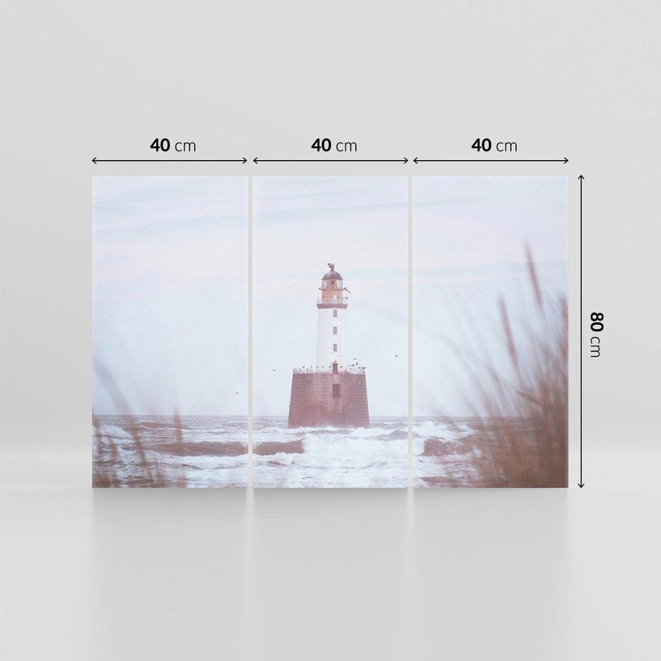 Obraz na płótnie 120x80 - Magiczna Aura - latarnia, mgła