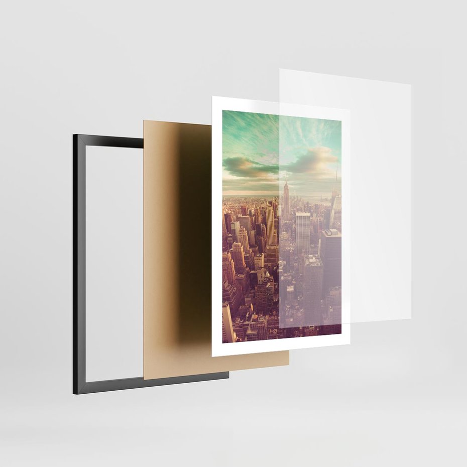 Plakat w ramie 50x70 - Nowy Jork w oczach - Nowy Jork - rama czarna